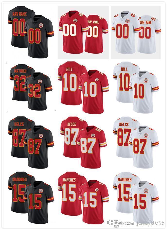 

Custom men KansasCityChiefs15 Patrick Mahomes 87 Travis Kelce 10 Tyreek Hill 25 Clyde Edwards-Helaire Football Jerseys, Color