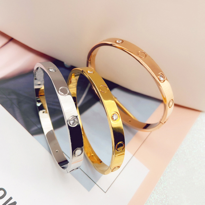 

Titanium steel love bangle women's men's bracelet gold and silver rose lovers jewelry bag, Black