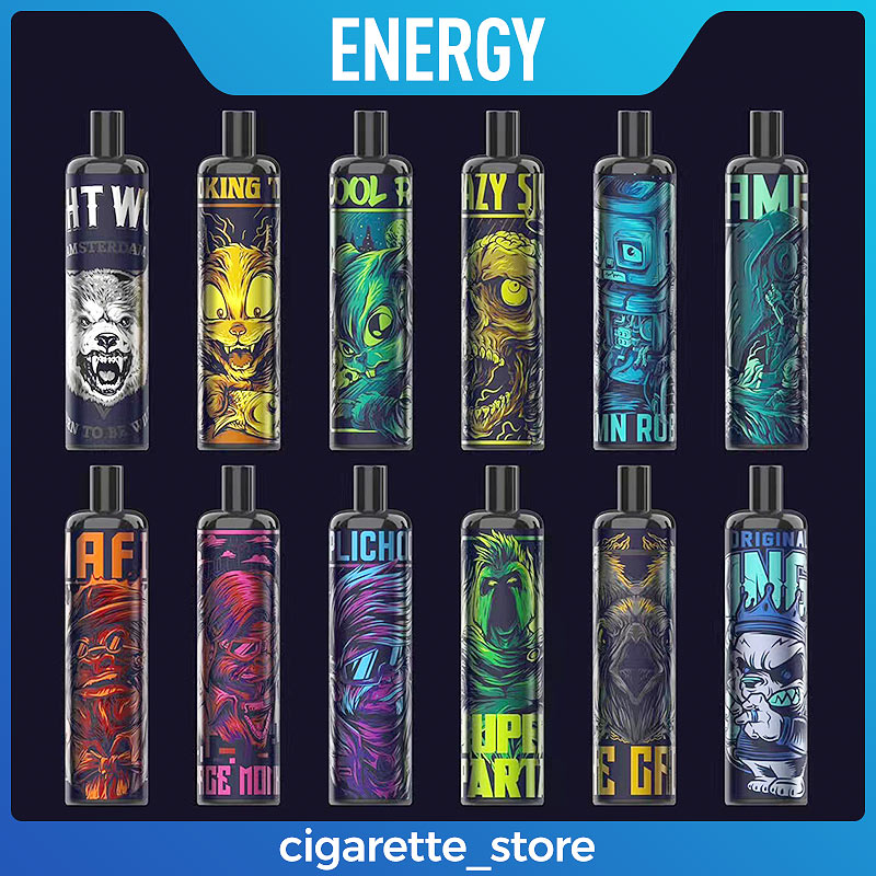

Original High Quality Energy 5000Puffs Cigarettes Disposable Device Kit 6ml Pods 850mAh Battery Vape Pen XXL VS elux Bang Mesh Coil plus Vige Mega