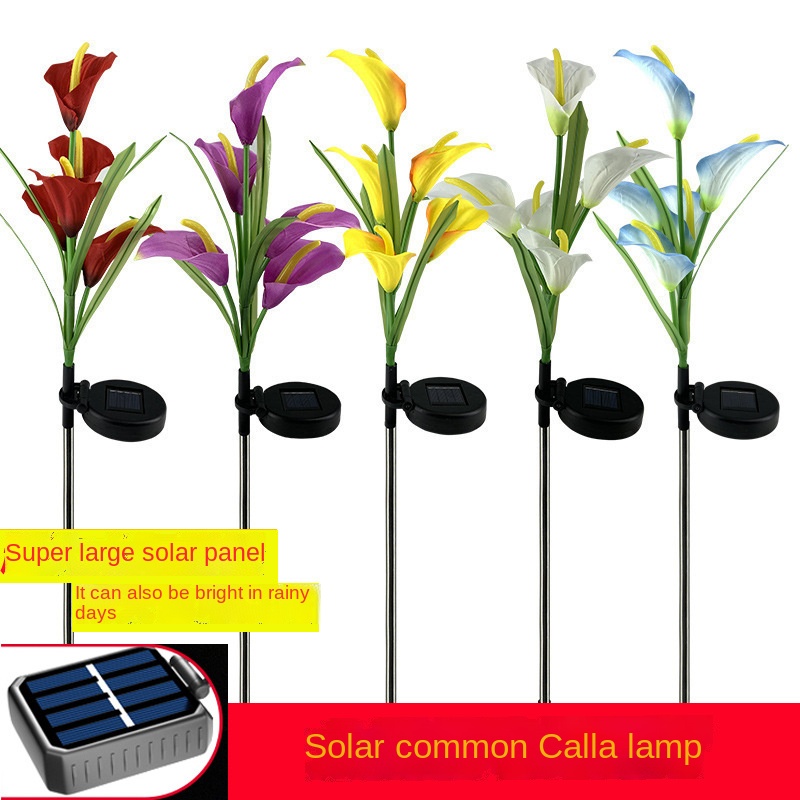 

LED Solar Common Calla Festive Lantern Outdoor Floor Outlet Lawn Lamp Courtyard Decoration Induction Lamp (The logistics price Pls Contact us)
