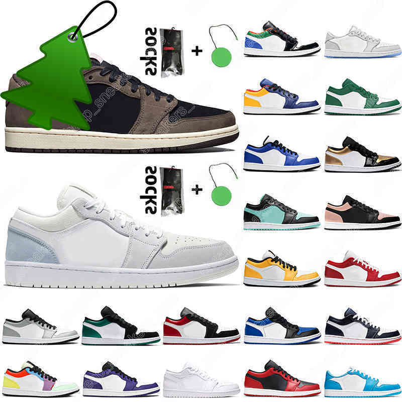 

Sports Jumpman 1 Low Paris Travis Women Mens Basketball Shoes 1s Jorden Smoke Grey Unc Twist Luxurys Designers Jodan Trainers Sneakers I, #4 low se arctic punch 36-40