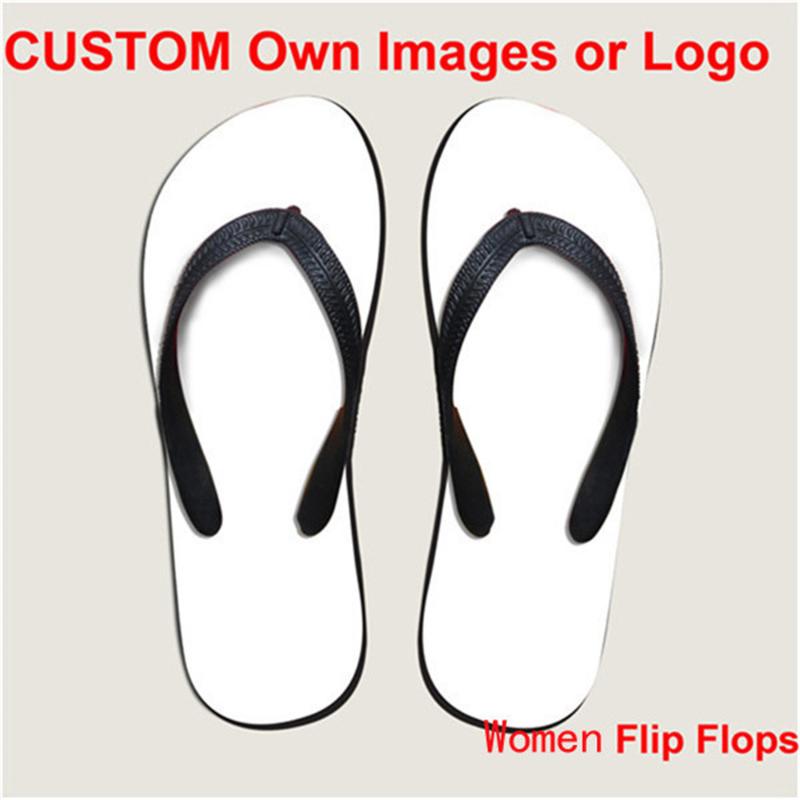 

Slippers ELVISWORDS Women's Customed For Females Flip Flops Bathroom Shoes Outdoor Beach Flat Sandals Couple Hausschuhe, Black