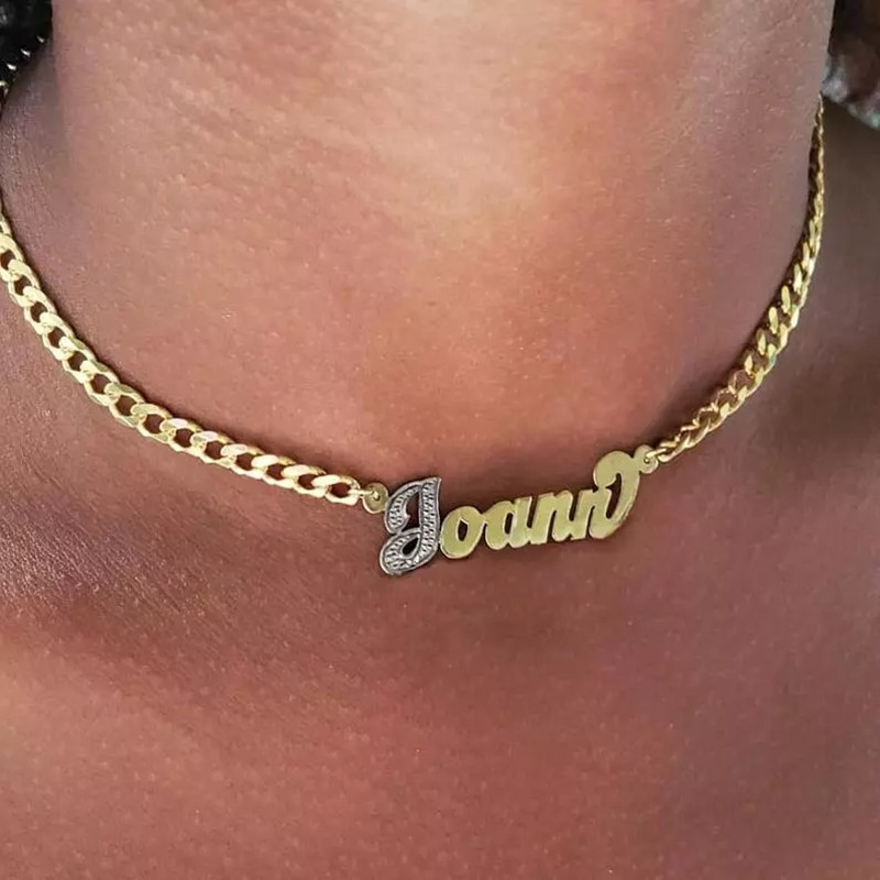 

316L Stainless Steel Customized Cuban Chain Name Neckalces 2020 Personalized Plated Custom Necklace for Women Gifts