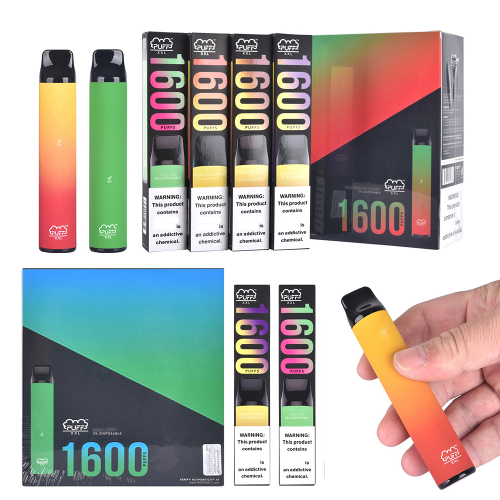 

Disposable Vape Puff Bar XXL E cigarette Vapes Pen 1600+ Puffs Starter Kit Device Pre-filled 6.5ml Pod Smoking Oil Cartridges PK Bang XXLs