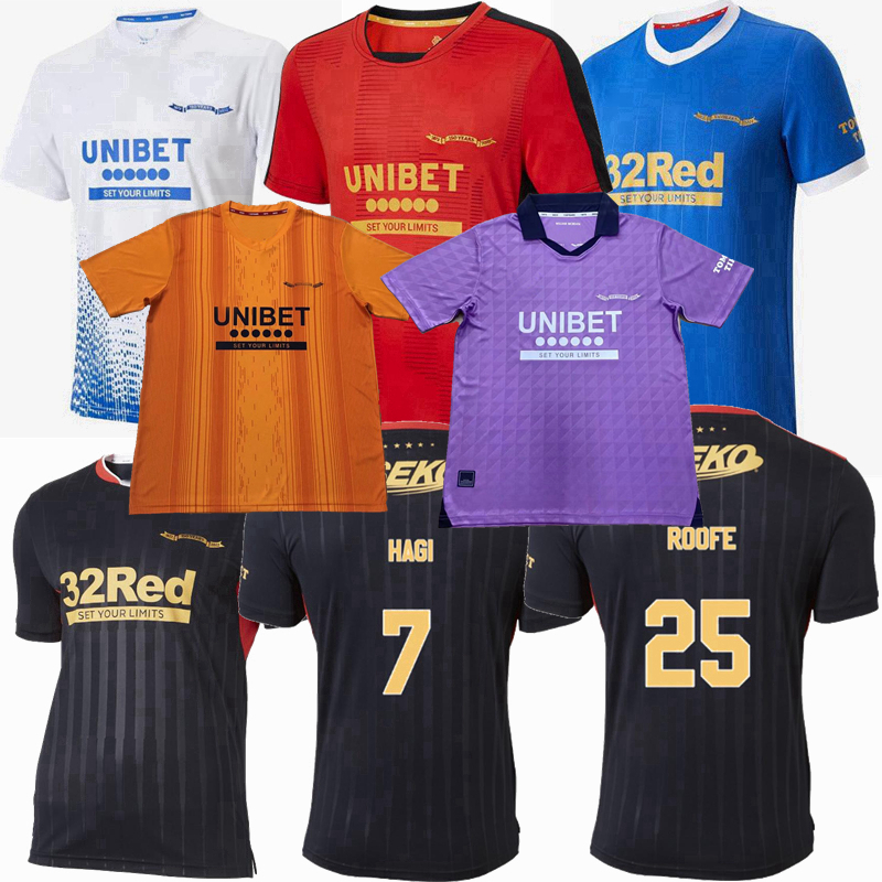 

21 22 Rangers Glasgow soccer jersey 2021 2022 CASTORE football shirt CHAMPIONS DEFOE MORELOS KENT ARIBO ARFIELD 150 Years mens women kids kit, Women home