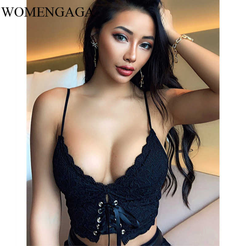 

Sexy Lace Strap Backless Short Women Top Nightclub Solid Black Up Summer Beach Boho Camis Tank BOG 39HY 210603, White