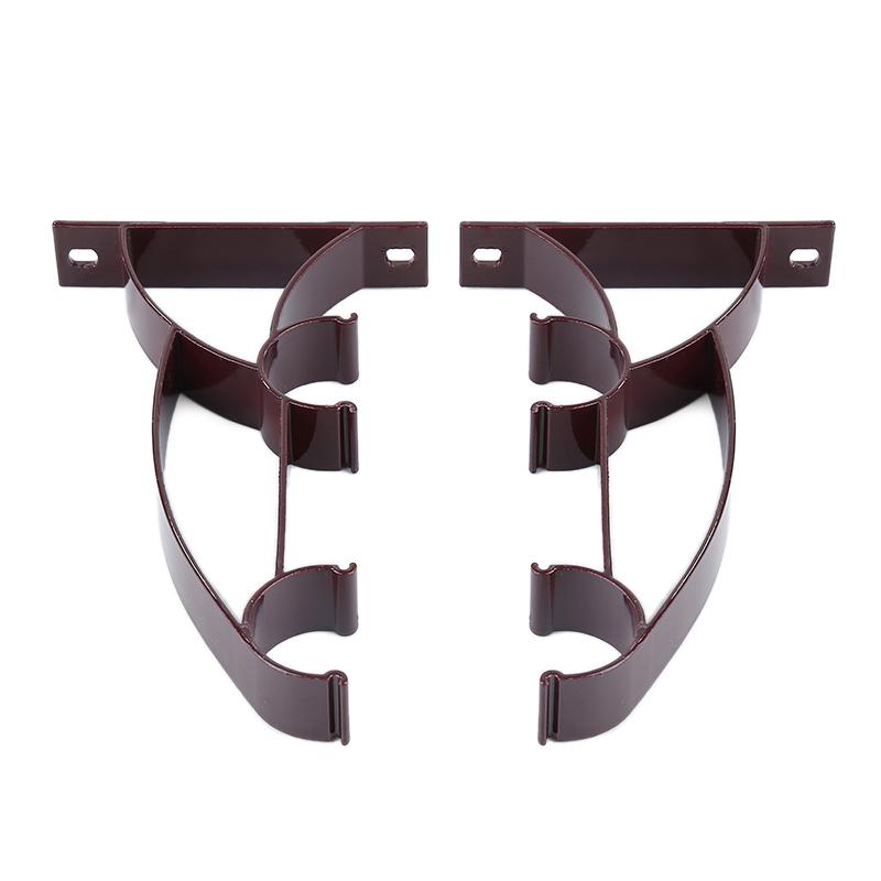 

2pcs Curtain Poles Metal Rod Pole Holder Bracket Drape Durable Base Home Decor Decorative Accessories Other