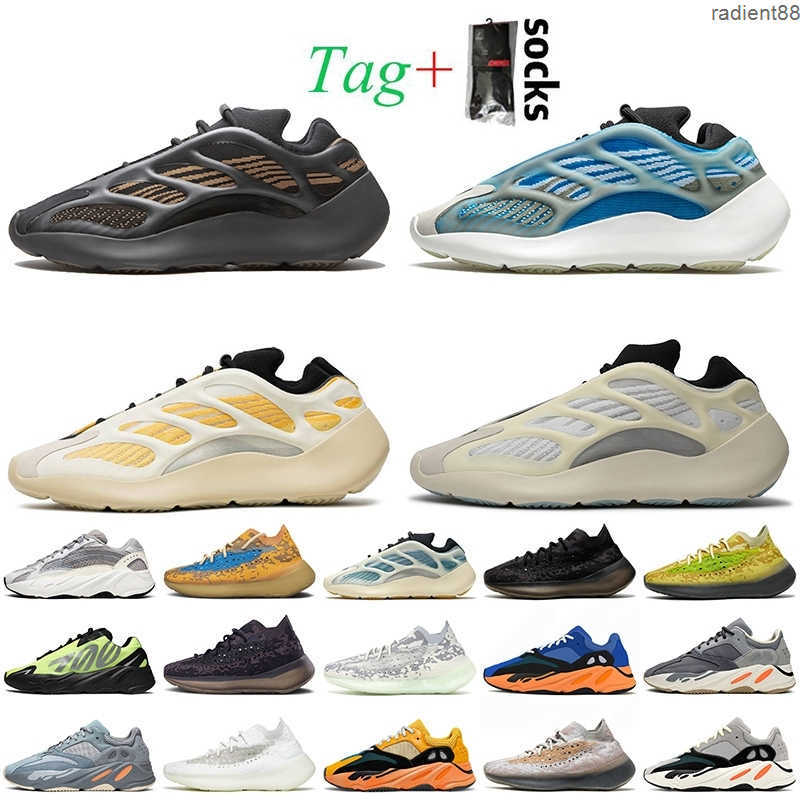 

700 v3 Top Fashion Women Mens Running Shoes Clay Brown Eremiel Azareth Safflower Azael 380 Calcite Glow Onyx Sun Bright Blue Trainers, Black