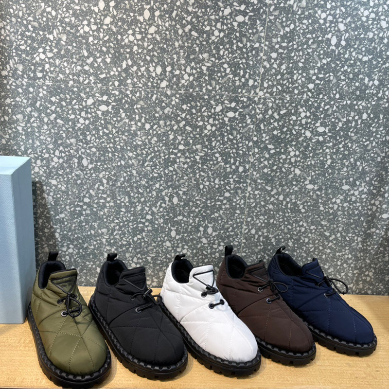 

New 2021 Women Winter Fashion Warm Snow Boots Flat Sole Non Slip High Top Nylon Padded On Booties Comfort Shoes