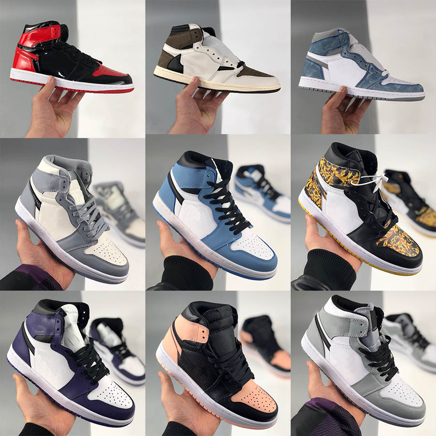 

New Designer Basketball Shoes 1s Top Obsidian UNC Fearless First Class Flight PHANTOM TURBO Red 1 Backboard Sport Sneaker Trainer Men Women