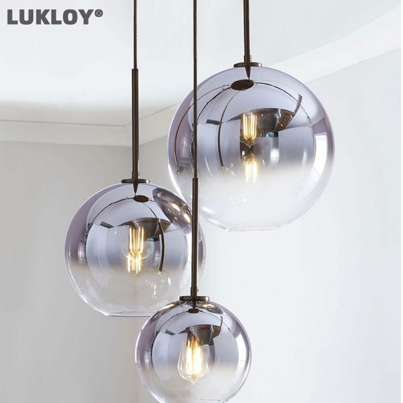 

Ceiling Glass Ball Chandelier Pendants Lamp Bedside Hanging Lights Suspension Lighting Modern Kitchen Island Loft Lamps Pendant
