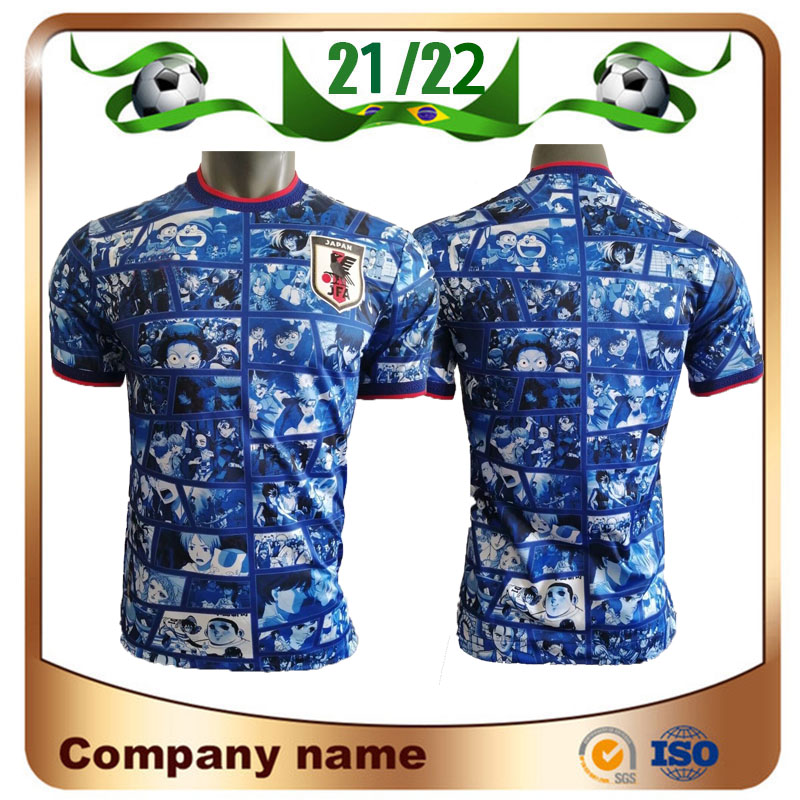 

2021 Player version Japan Doraemon Ambassador jingle Soccer Jerseys 21/22 Animation special edition shirt HONDA TSUBASA KAMADA SHIBASAKI football Uniform sale, Home player version special