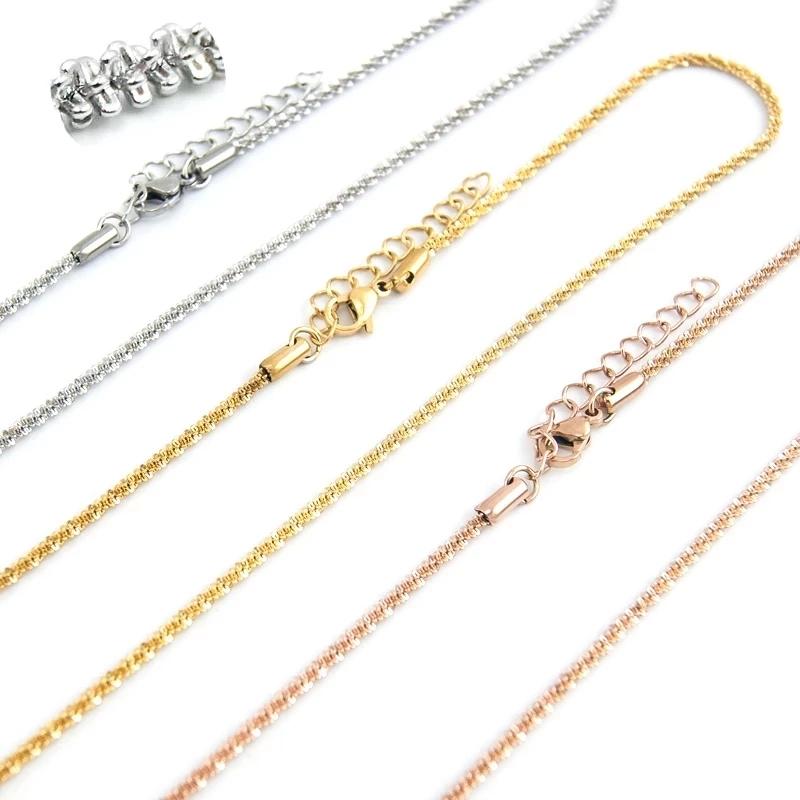 

Chains 100% Stainless Steel Chain Necklaces For Women Gold/Silver Color Metal Babysbreath Choker Collares Collier