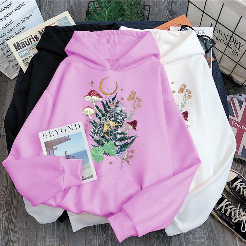 

Men's Hoodies & Sweatshirts Hoodie Y2k Women Korean Fashion Femme Oversized Plus Size Vintage 2021 Kawaii Long Sleeve Larga Aesthetic Essent, Black