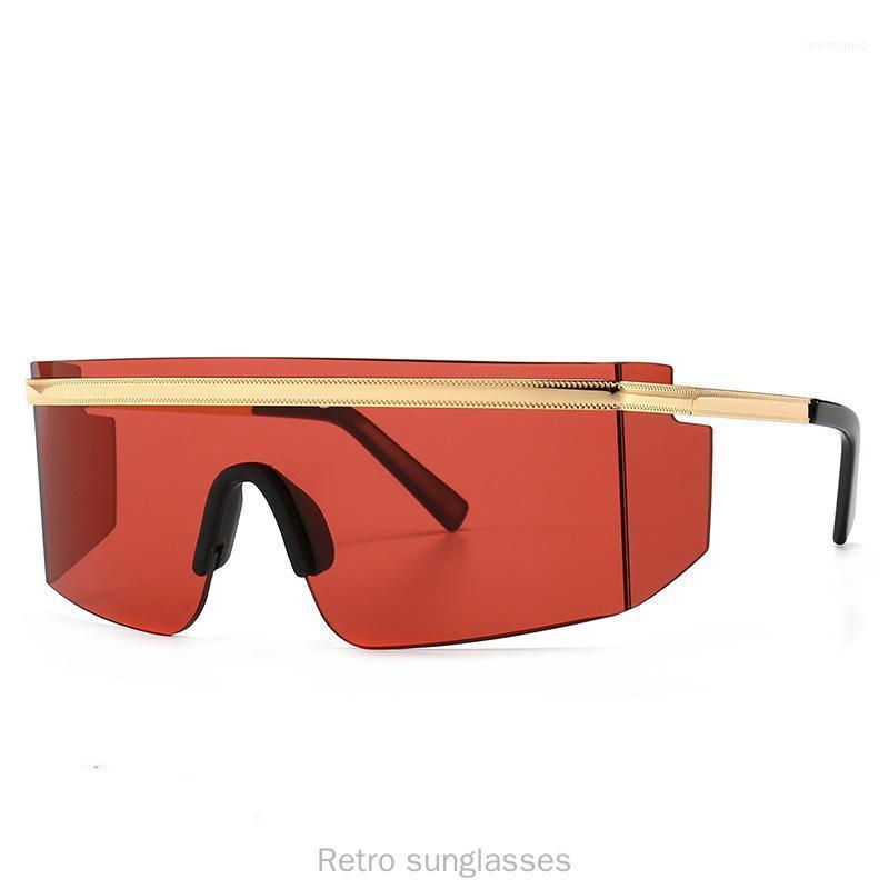 

Sunglasses Square Oversized Men And Women Fashion Retro Rectangular UV400 Vintage Glasses Sun Visor FML1
