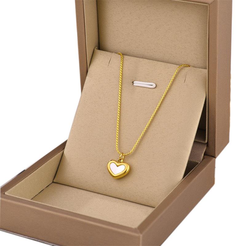 

Pendant Necklaces Love Necklace Women Charm Fashionable Stainless Steel Shell For Womens Sale Accessories Choker, Silver