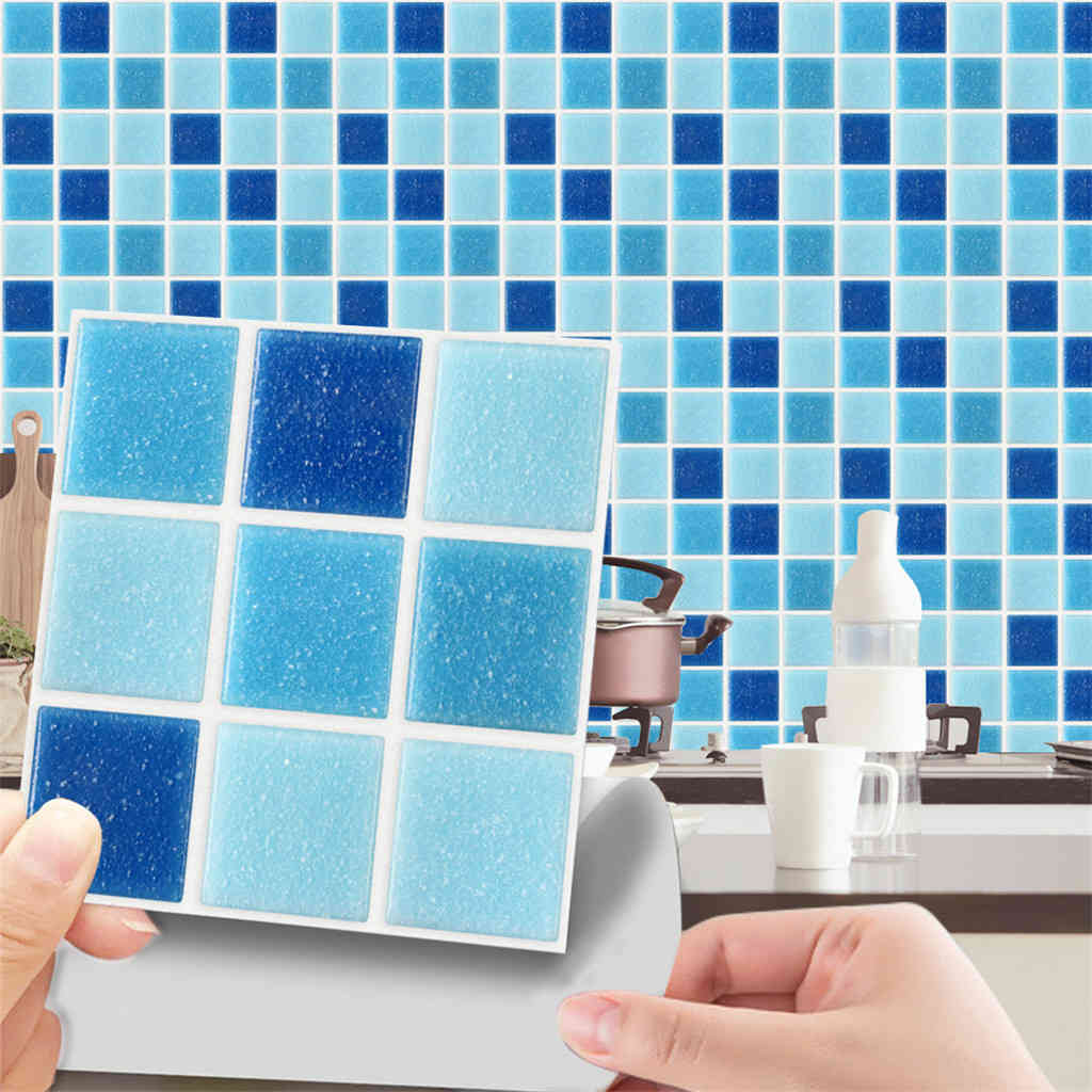 Three-Dimensional film Square cover of mosaic tile Adhesive Wall Adjustment to Proof D&#039;Water Adequate Floor Tile-image-693545627