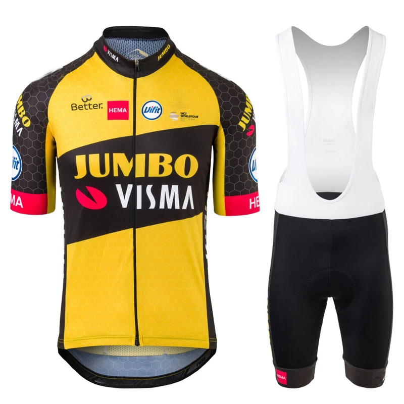 

NEW 2021 Jumbo Visma Pro Team Cycling Jersey Short Sleeve Bike Clothing Set Breathable Road Bicycle SHirt Suit Maillot X0503, Cycling jersey only
