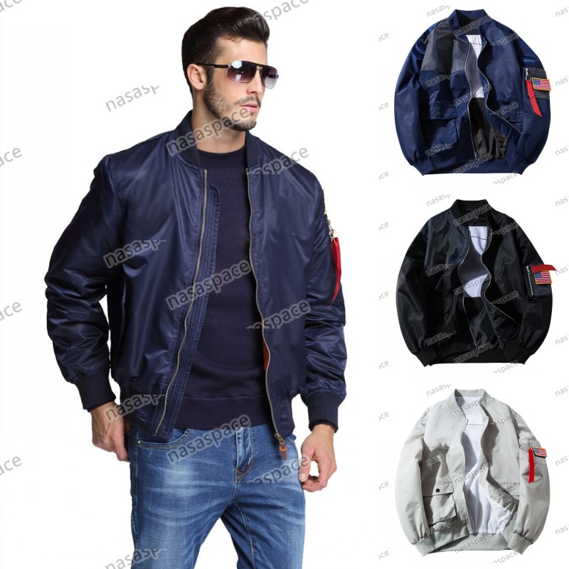 

Man Jackets Outerwear MA1 Flight Pilot Bomber Jacket Men Women Designer Windbreaker Baseball Wintercoat Mens Clothing Size S-4XL, Extra shipping fee