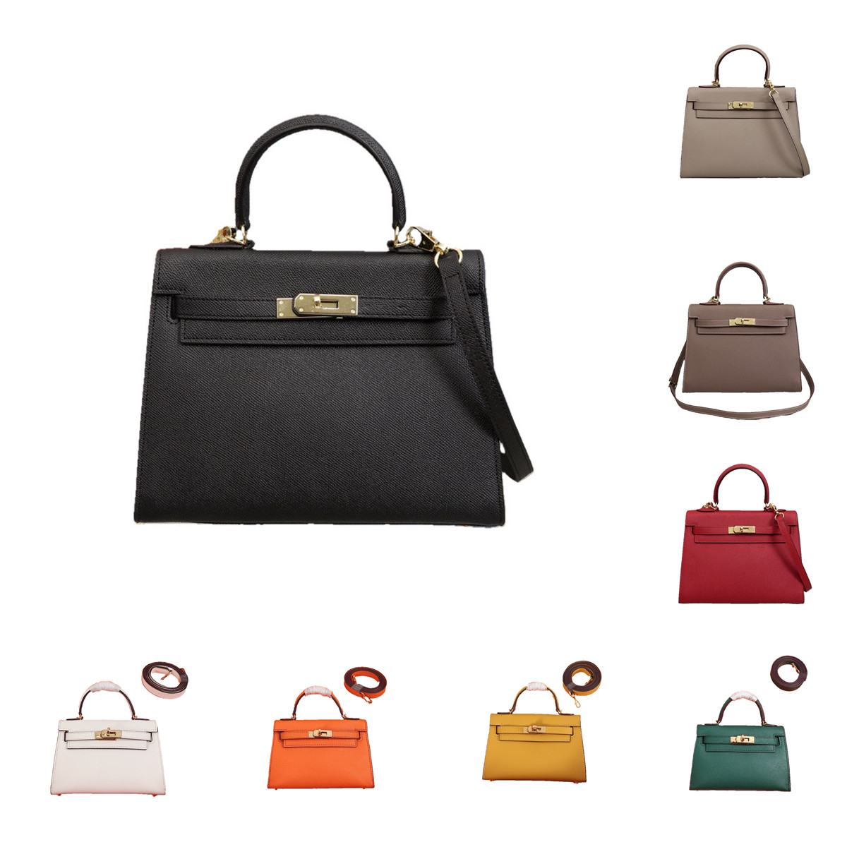 

2021 Women shoulder Bags Hot Sell Womens Genuine Leather H Lock Flap Handbags Black pochette Twist Lady Crossbody Bag Hotsale purse, Box