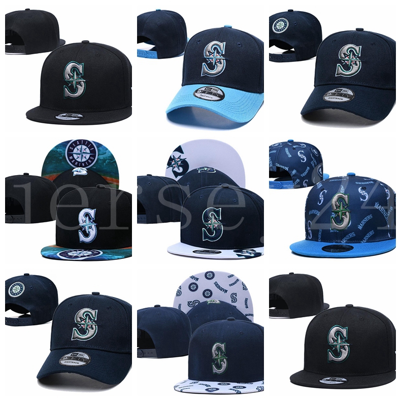 

Snapbacks Seattle Mariners hat Outdoor Fashionable Summer Fits Baseball Truck Cap, Black;white