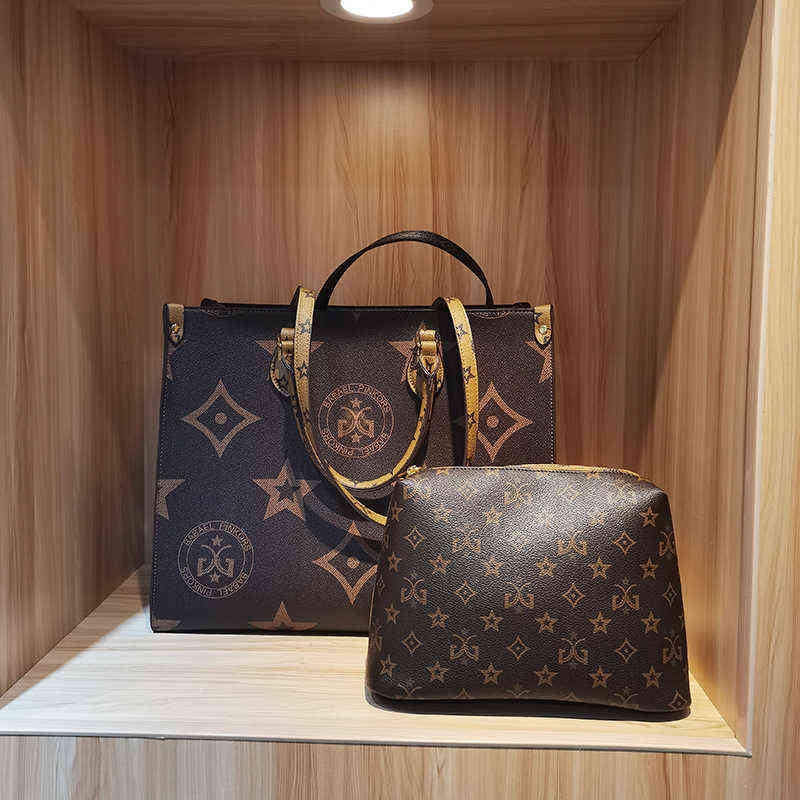 

Blue Valley old flower large empty tot bag 2021 autumn and winter landlady shake live broadcast