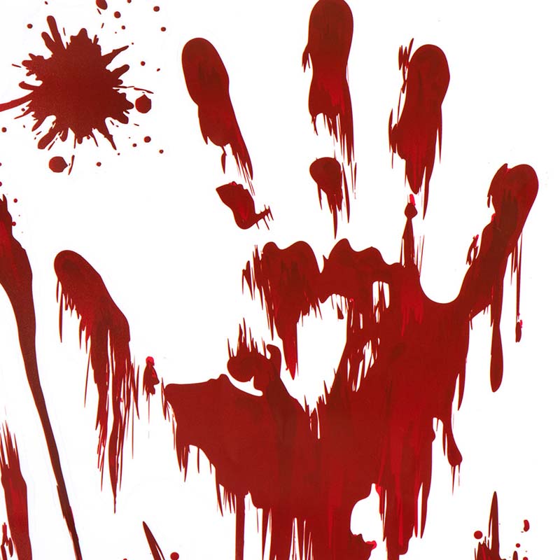 

DIY 3D Stickers Halloween Decoration Ghost Horror Finger Foot Wallpaper Waterproof Removable Door Laptop Window Book Bag Office Home Car Decal Decor Party, Red