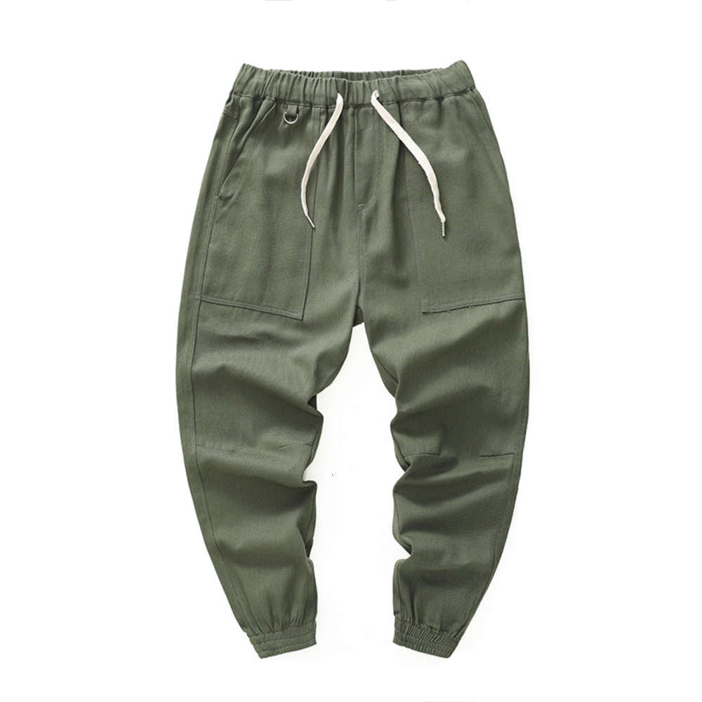 

pants Cotton fashion spring and autumn men's soft canvas loose casual work, Black