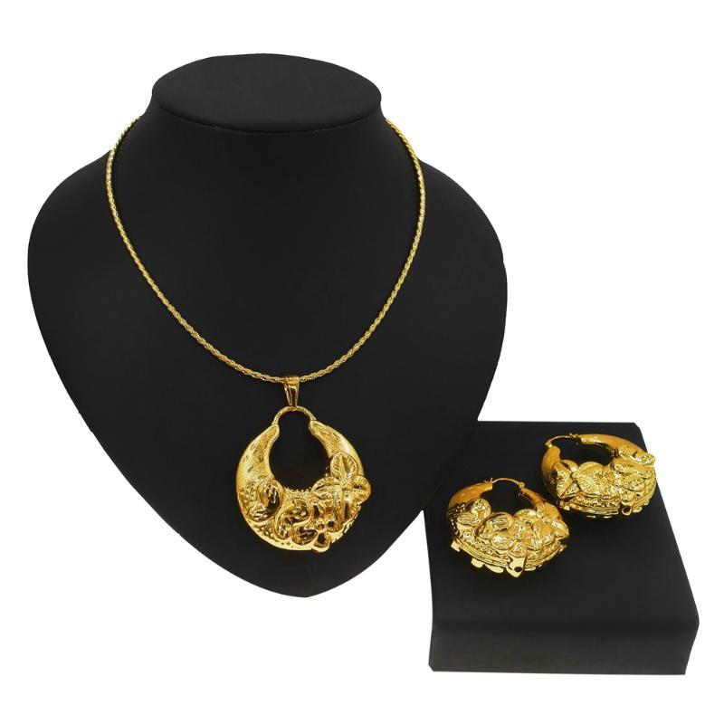 

Earrings & Necklace Yulaili 2021 Exquisite Earring Trend Long Pendant And African Ladies Birthday Party Jewelry Sets Collection, Silver