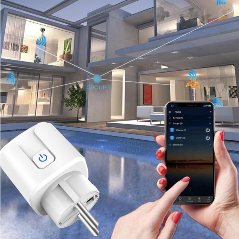 New 2021 Smart Wifi Socket 16A Eu Fr Standard Remote Control Watchdog Timer Application Voiceremote Control Equipment-image-692366928