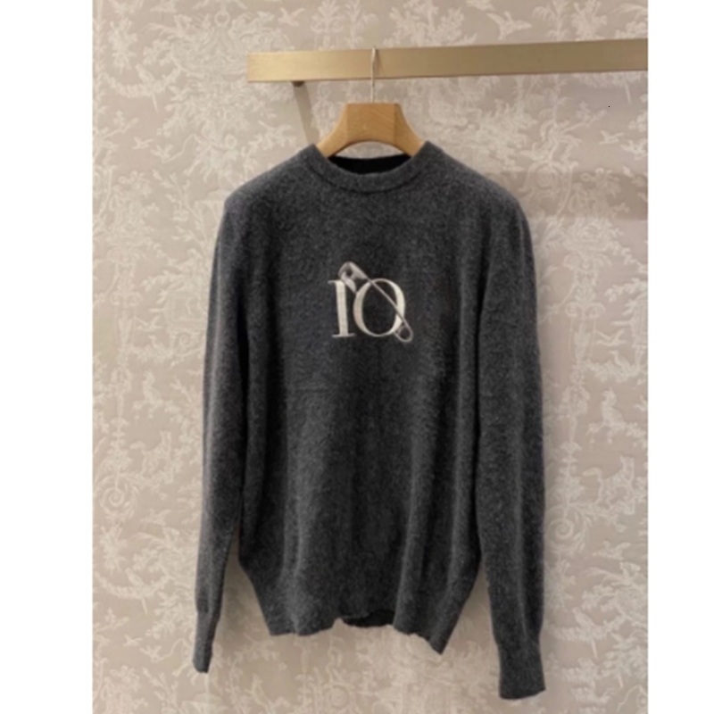 

women's sweaters loose sweater with pin d, women's clothes for autumn and winter direct from the factory's foreign trade rmlm, White;black