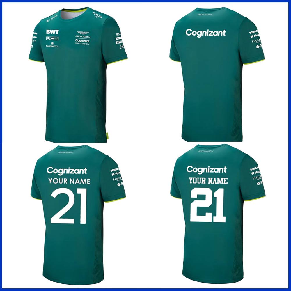 

Aston Martin Cognizant F1 2021 Official Team T-Shirt New Summer FIMartin Team Men's Sports Racing Suit Short-Sleeved Moisture Absorptio, Jersey