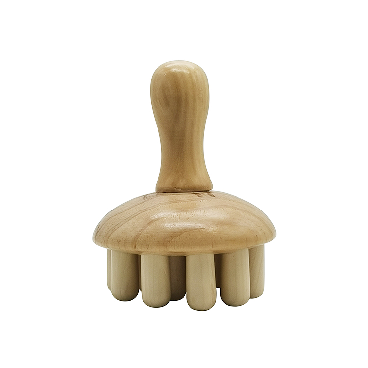 Ferramenta de massageador de cogumelos de terapia de madeira Maderoterapia Massagem de madeira inteira port￡til para al￭vio da dor com ponto para cima e para baixo