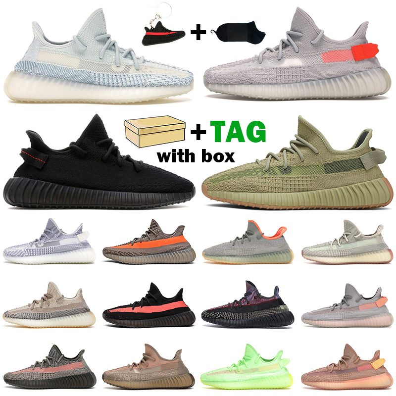 

2021 Quality carbon Sulfur mens Running Shoes trainers Yecheil Cloud White Earth Static Black Reflective Cinder Men Women Sneakers, Fad 36-47