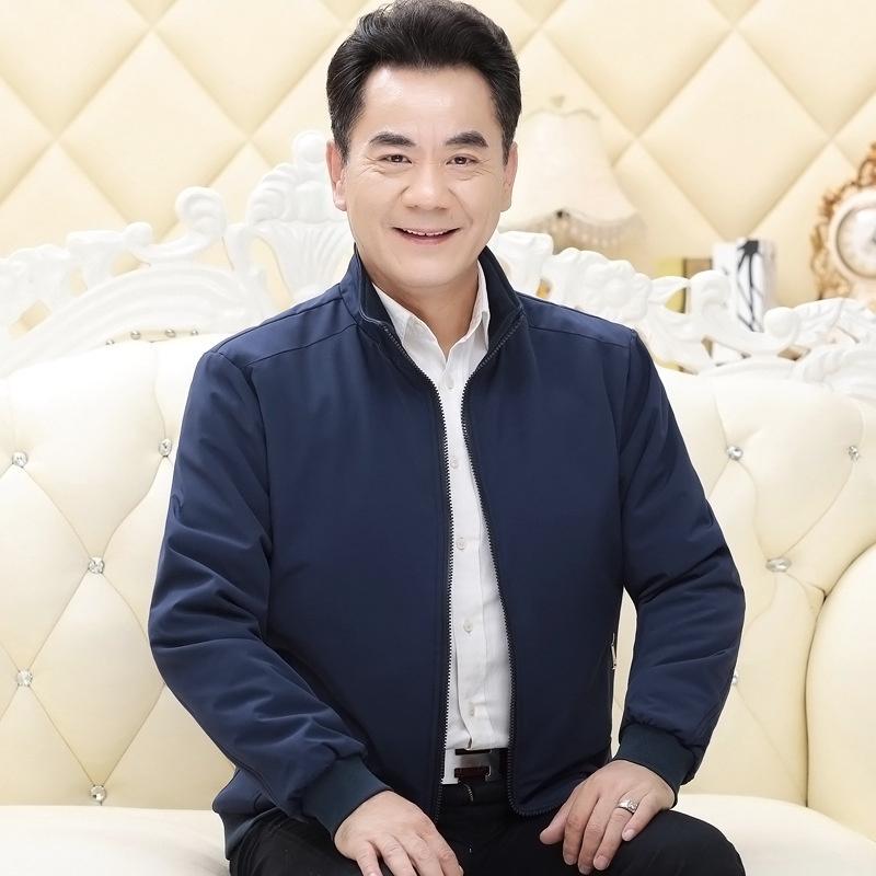 

Men's Jackets Young Middle-aged And Elderly Jacket Male Father Spring Autumn Coat Leisure Large Cotton Padded, Spring and autumn