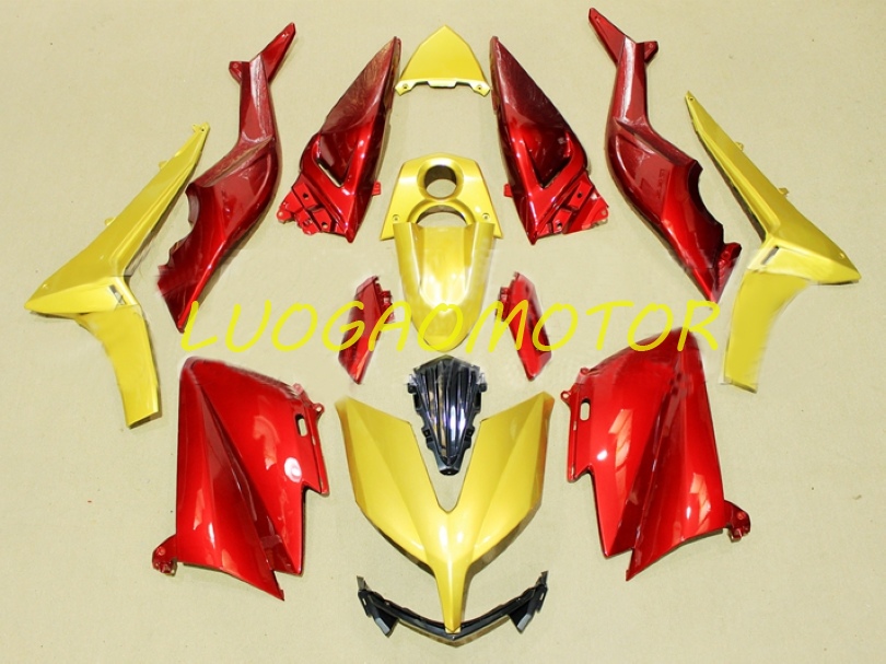 

Injection Free Custom Complete Fairings kit For YAMAHA TMAX530 15 Cowling 16 Fairing kits TMAX 530 2015-2016 Bodywork ABS Plastic Red Gold Motorcycle
