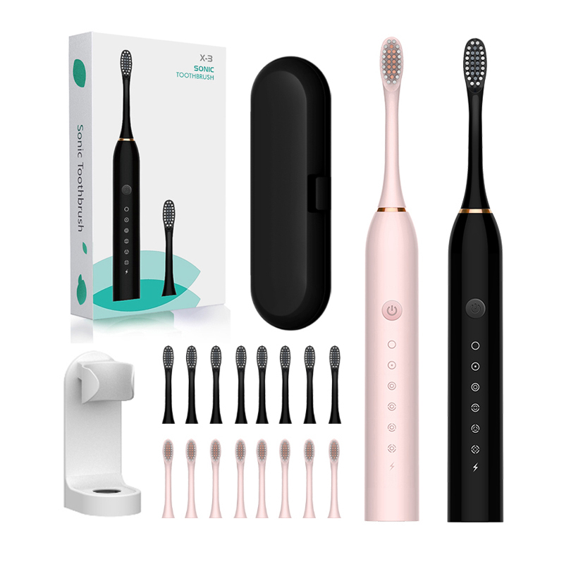 

Sonic Electric Toothbrush Ultrasonic Automatic USB Rechargeable IPX7 Waterproof Whitening Teeth Tooth Brush Head Holder Adult Q0508