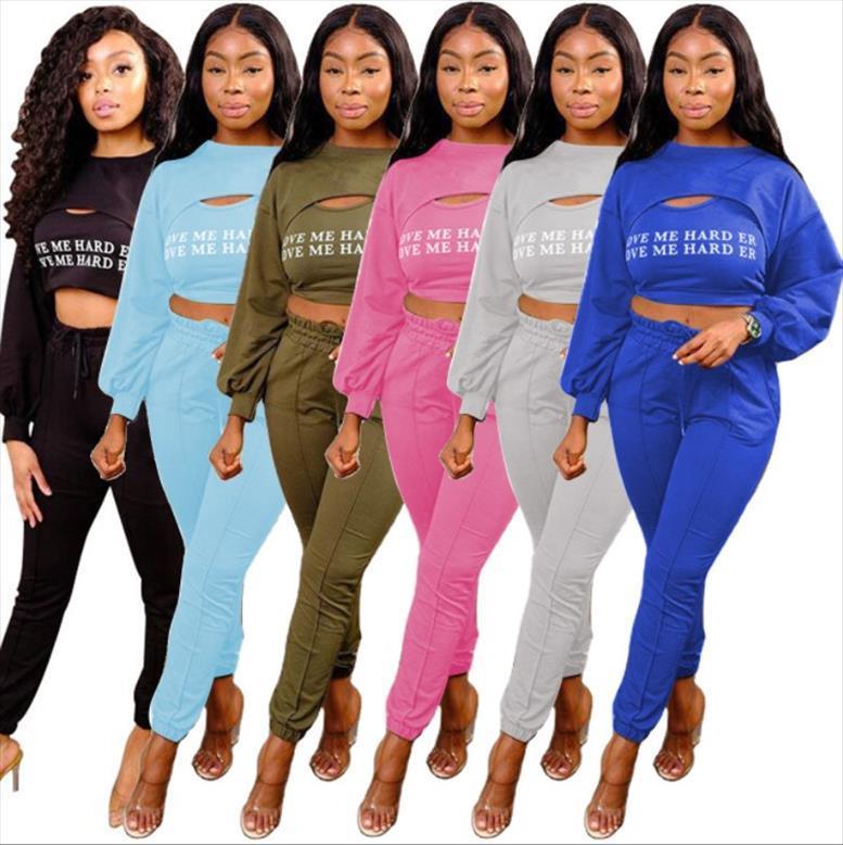 

spring clothing two piece women capris set tracksuits jogger suits, Black;white