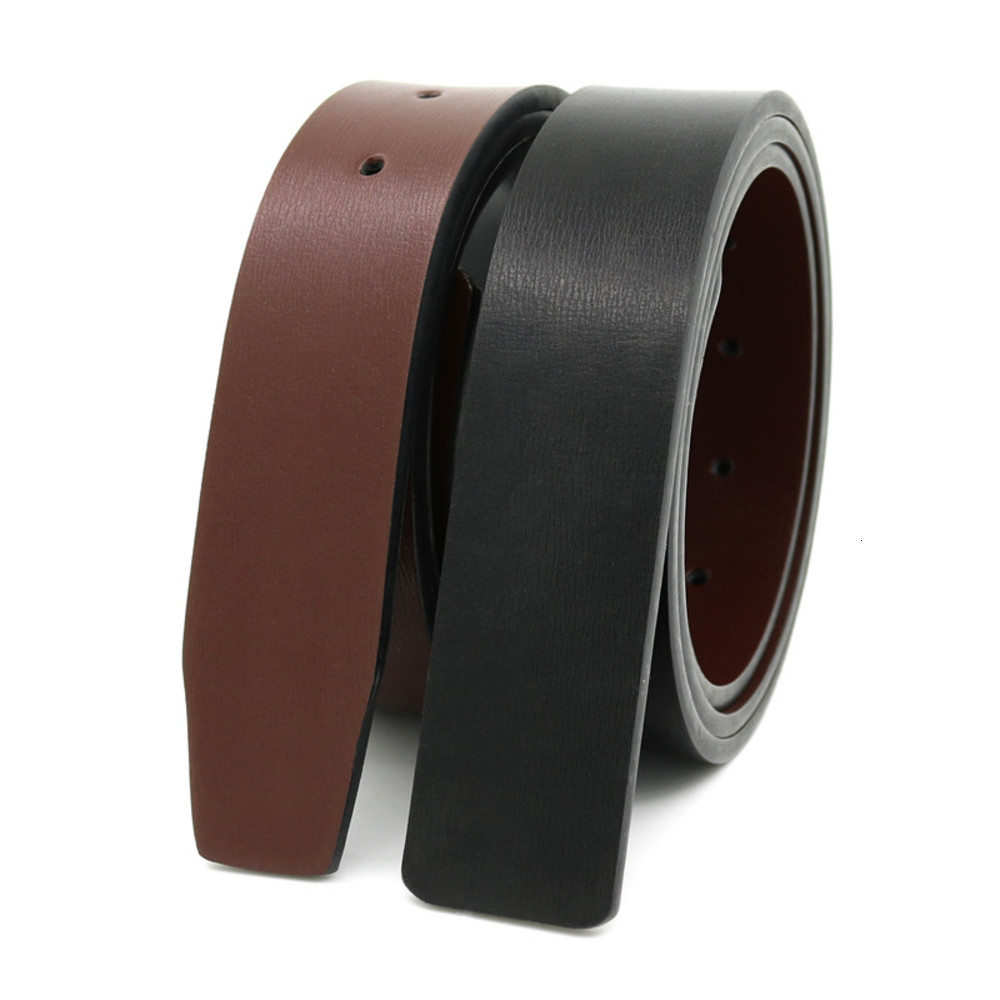 

Men's Genuine Leather Belt Strap plate buckle pin buckles belt with hloes ribbon, Black;brown