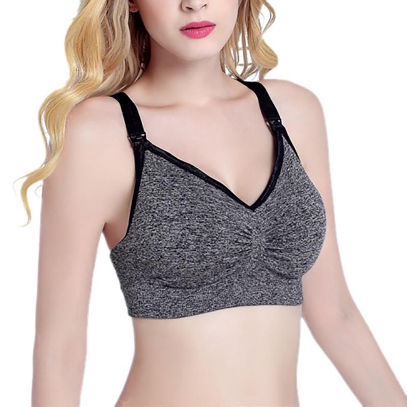 

Bras Push Up Nursing Pregnant Women Bra Breast Feeding Maternity Wire Free Female Breastfeeding Underwear Tank Top Plus Size, Beige