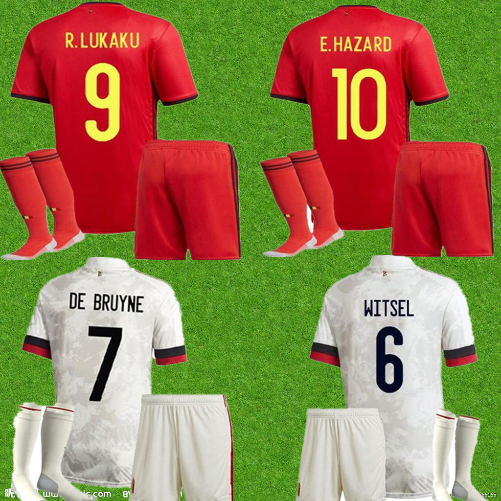 

men+kids Kits 21 22 Belgium Home away LUKAKU HAZARD KOMPANY DE BRUYNE MERTENS Soccer Jersey 2021 Adult man sports football shirt, Black