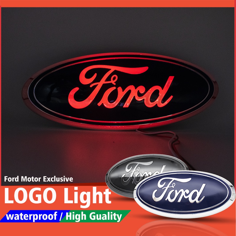 

9 inch Oval Emblem LED Light Badge Logo Front Grille/Tailgate With Sticker For Ford F150 F250 F350 Edge Explorer Ranger