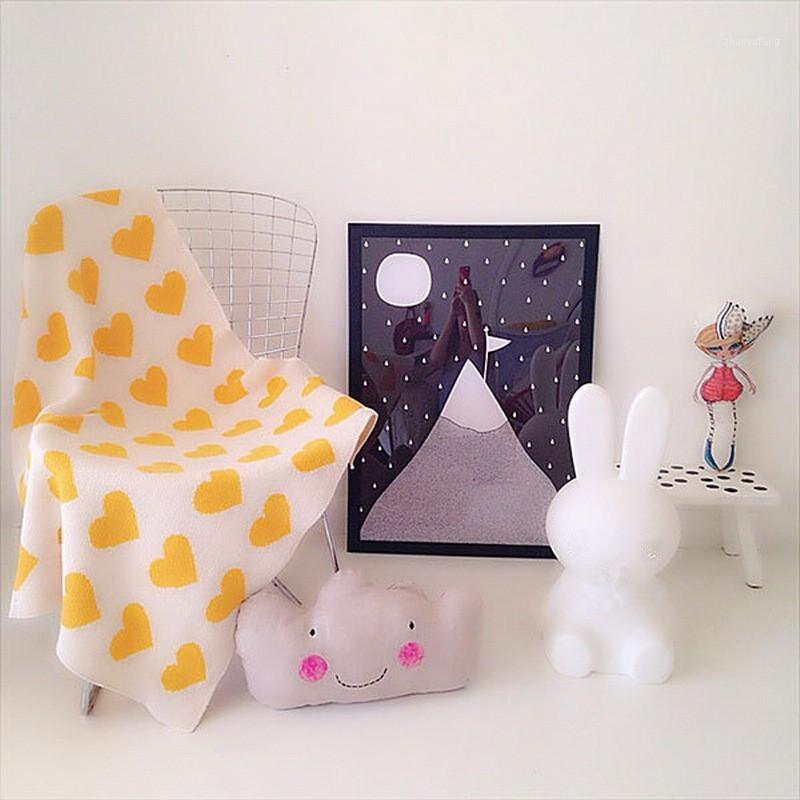 

Blankets Cartoon Heart Cotton Cable Knit Throw Blanket Super Soft Cozy Great For Picnic Camping Travel Hiking 90x110cm