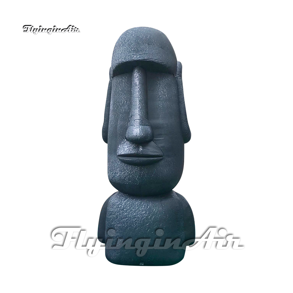 Personalized Inflatable Moai Model 3m Height Air Blown Easter Island Stone Statue Replica Balloon For Arts Festival Decoration-image-720401937