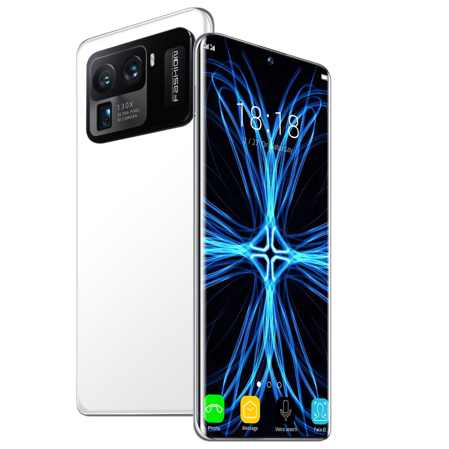 Unlocked 7.3 Inch Smart phone Android 11.0 16GB + 512GB 6800mAh Big Battery Deca Core CPU Mobile Phone Dual SIM Cameras Face ID 5G 4G TEL-image-755952651