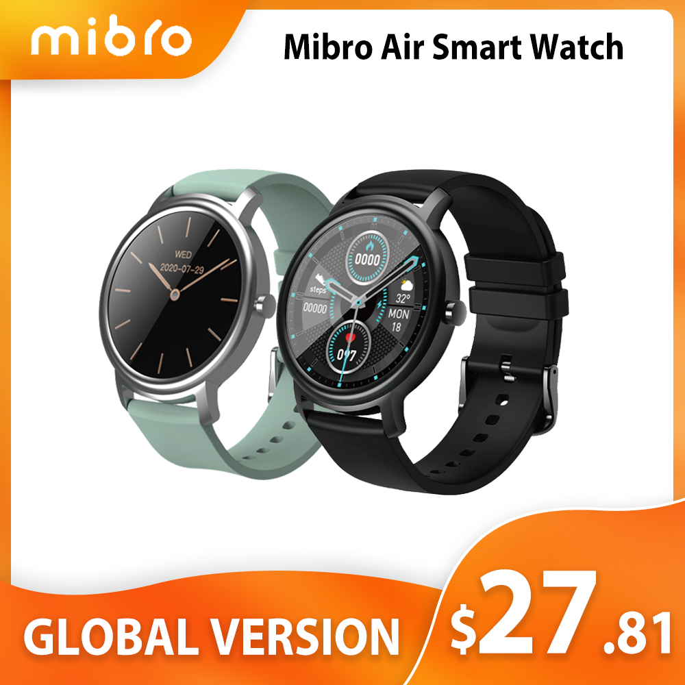 

Mibro Air Electronics Bluetooth Smart Watch Men Womens Watches Sport Smartwatch Fitness Heart Rate Monitor womens watch giftg, Silver watch