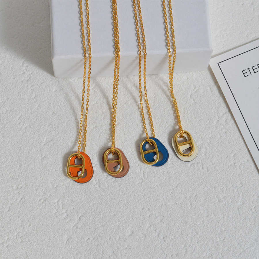 

Fashion Pendant Necklace for Man Woman Pig Nose Design Necklaces Jewelry Pendants 4 Color High Quality