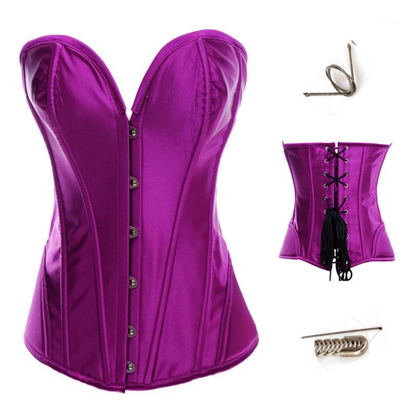 

Bustiers & Corsets Purple Overbust Corset Lingerie , Corset+G-string, Size ,m, L, Xl, M1901d, Black