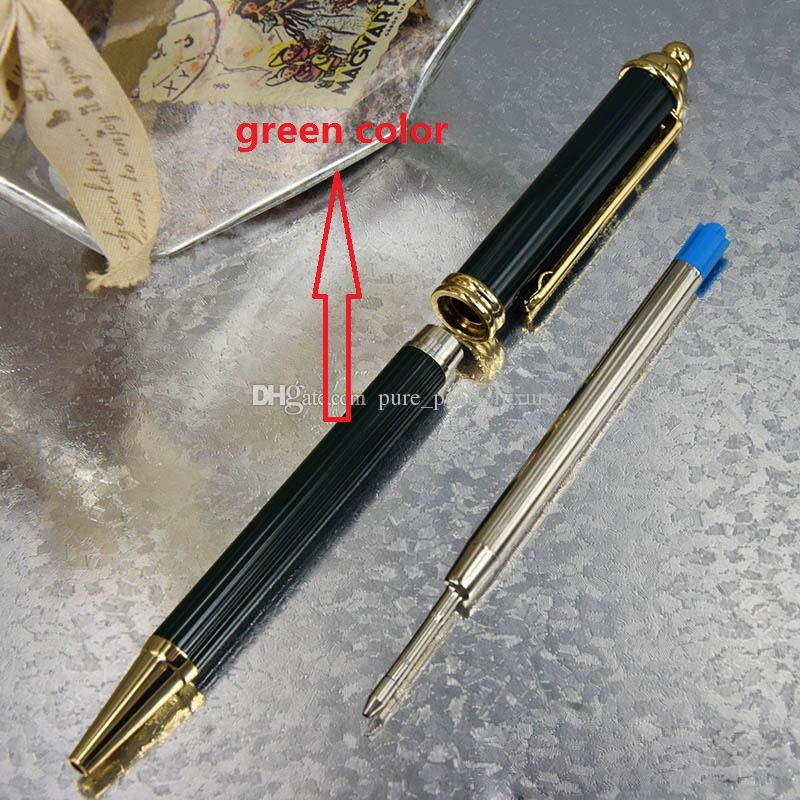 

Patern Luxury Pen Metal Crown Towers Head Green Drawing Style Golden Clip Ballpoint for Business Office & School, Other
