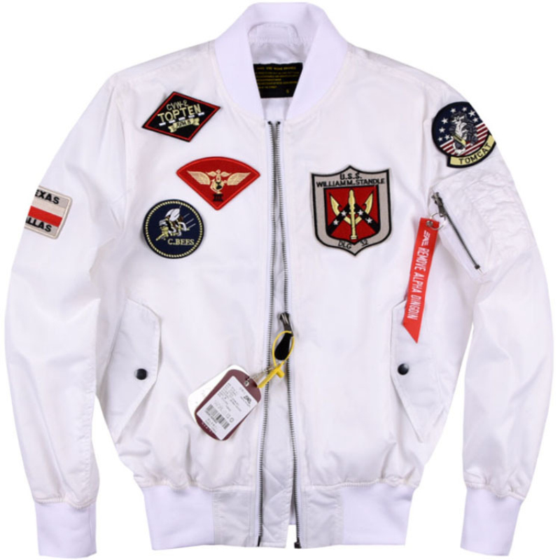 

Top Gun Men's thin bomber jacket cross-border Alpha Dingdin Spring fall Baseball Uniform, Black;brown